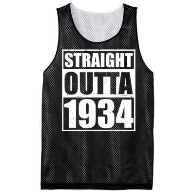 Straight Outta 1934 90th Birthday Mesh Reversible Basketball Jersey Tank