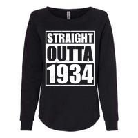 Straight Outta 1934 90th Birthday Womens California Wash Sweatshirt