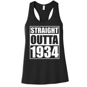 Straight Outta 1934 90th Birthday Women's Racerback Tank