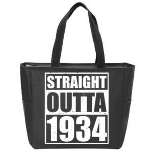 Straight Outta 1934 90th Birthday Zip Tote Bag