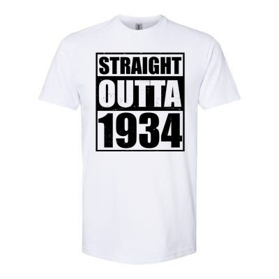 Straight Outta 1934 90th Birthday Softstyle CVC T-Shirt