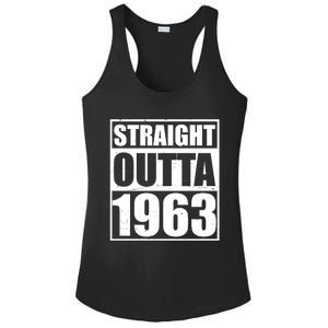 Straight Outta 1963 60th Birthday Ladies PosiCharge Competitor Racerback Tank