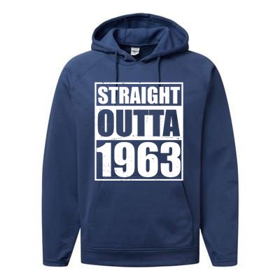 Straight Outta 1963 60th Birthday Performance Fleece Hoodie