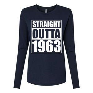 Straight Outta 1963 60th Birthday Womens Cotton Relaxed Long Sleeve T-Shirt