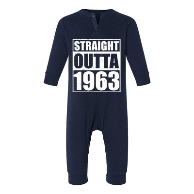 Straight Outta 1963 60th Birthday Infant Fleece One Piece