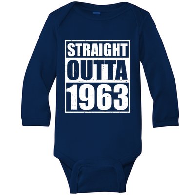 Straight Outta 1963 60th Birthday Baby Long Sleeve Bodysuit