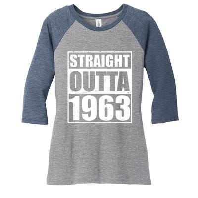 Straight Outta 1963 60th Birthday Women's Tri-Blend 3/4-Sleeve Raglan Shirt