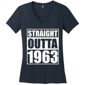 Straight Outta 1963 60th Birthday Women's V-Neck T-Shirt