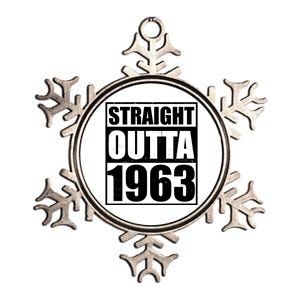 Straight Outta 1963 60th Birthday Metallic Star Ornament