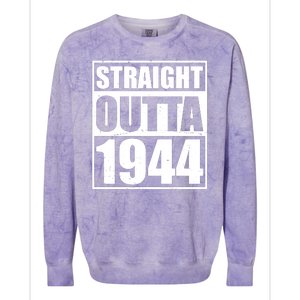 Straight Outta 1944 80th Birthday Colorblast Crewneck Sweatshirt