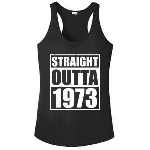 Straight Outta 1973 50th Birthday Ladies PosiCharge Competitor Racerback Tank