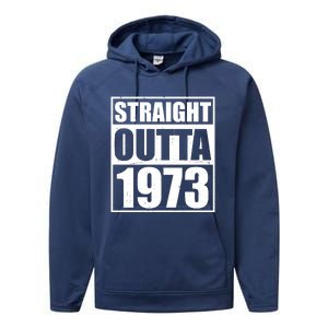 Straight Outta 1973 50th Birthday Performance Fleece Hoodie