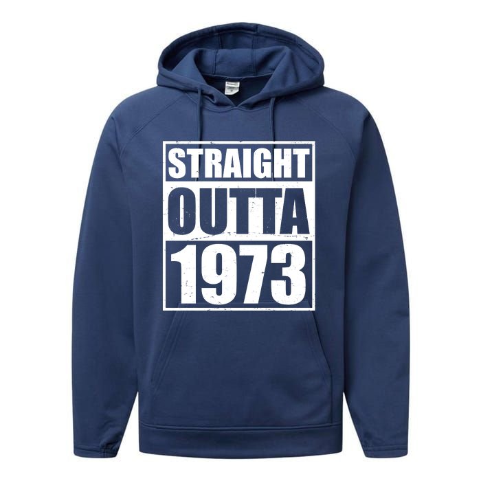 Straight Outta 1973 50th Birthday Performance Fleece Hoodie