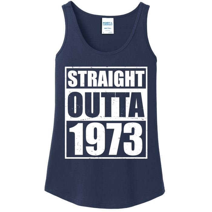 Straight Outta 1973 50th Birthday Ladies Essential Tank