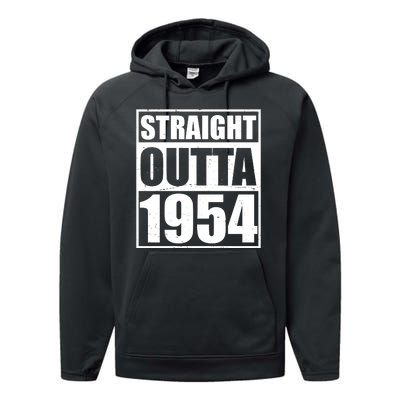 Straight Outta 1954 70th Birthday Performance Fleece Hoodie