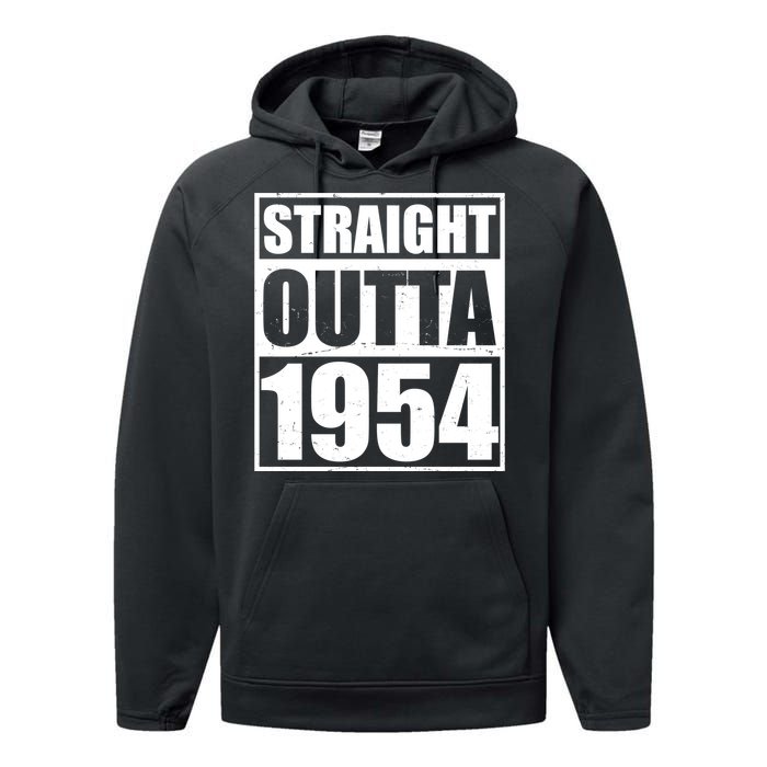 Straight Outta 1954 70th Birthday Performance Fleece Hoodie