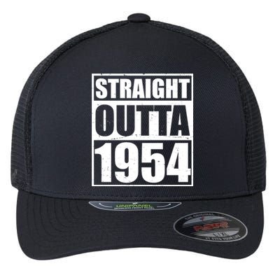 Straight Outta 1954 70th Birthday Flexfit Unipanel Trucker Cap