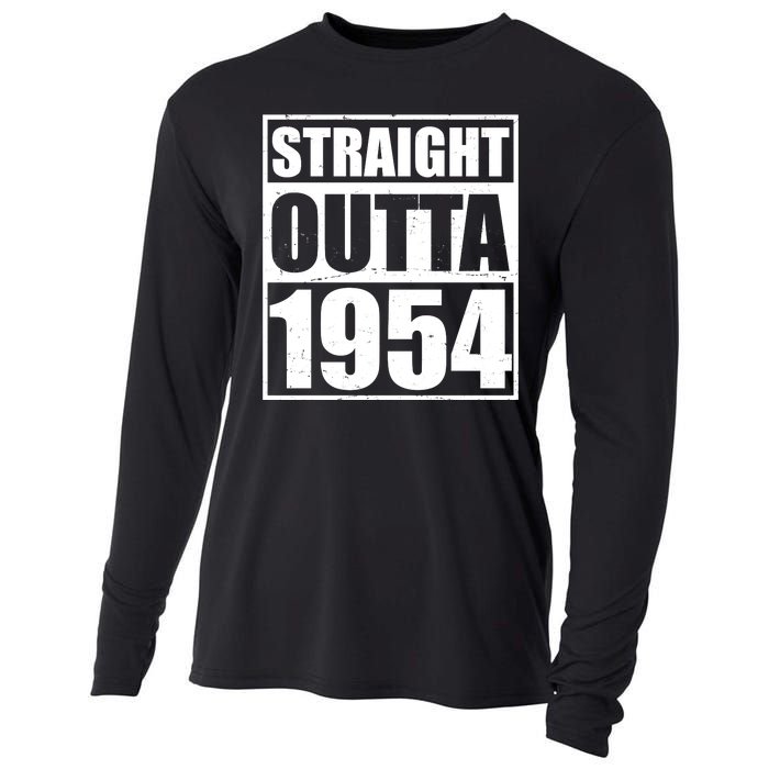 Straight Outta 1954 70th Birthday Cooling Performance Long Sleeve Crew