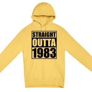 Straight Outta 1983 40th Birthday Premium Pullover Hoodie