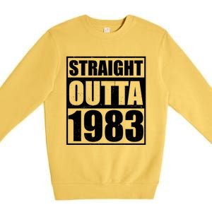 Straight Outta 1983 40th Birthday Premium Crewneck Sweatshirt