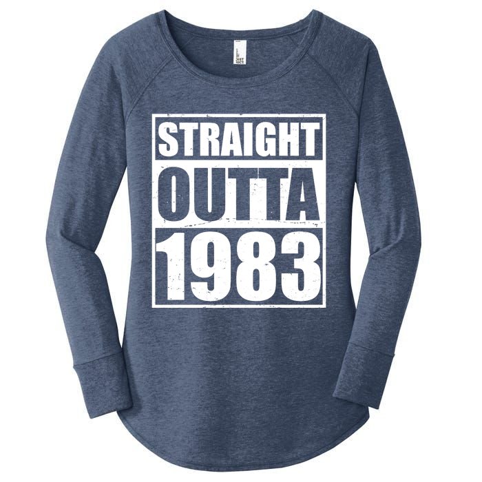 Straight Outta 1983 40th Birthday Women's Perfect Tri Tunic Long Sleeve Shirt