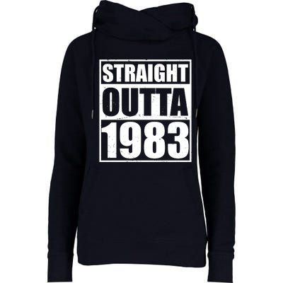 Straight Outta 1983 40th Birthday Womens Funnel Neck Pullover Hood