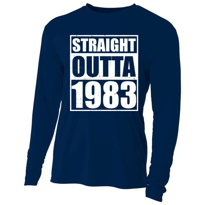 Straight Outta 1983 40th Birthday Cooling Performance Long Sleeve Crew