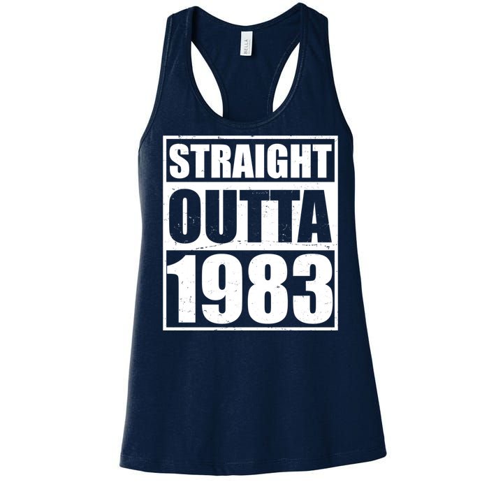 Straight Outta 1983 40th Birthday Women's Racerback Tank