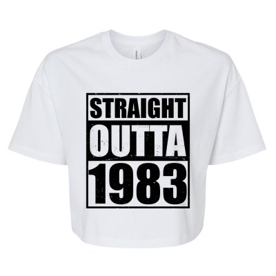 Straight Outta 1983 40th Birthday Bella+Canvas Jersey Crop Tee