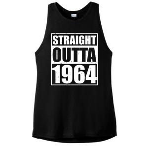 Straight Outta 1964 60th Birthday Ladies PosiCharge Tri-Blend Wicking Tank