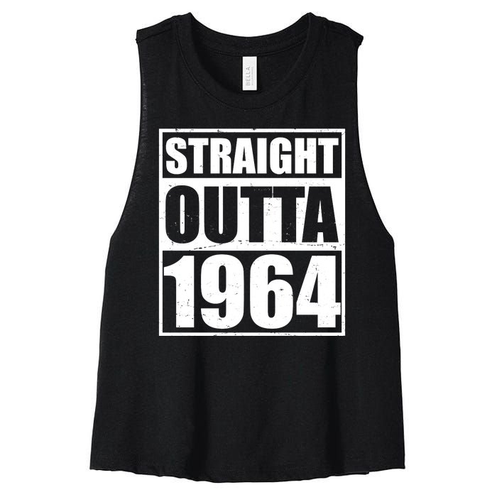 Straight Outta 1964 60th Birthday Women's Racerback Cropped Tank