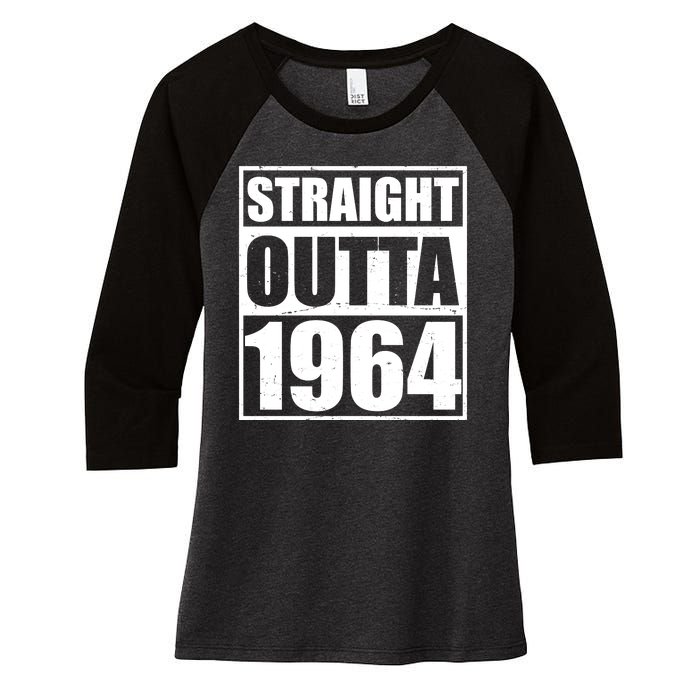 Straight Outta 1964 60th Birthday Women's Tri-Blend 3/4-Sleeve Raglan Shirt