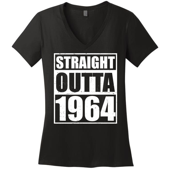 Straight Outta 1964 60th Birthday Women's V-Neck T-Shirt