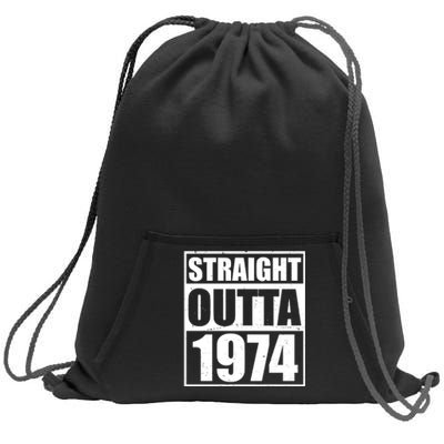 Straight Outta 1974 50th Birthday Sweatshirt Cinch Pack Bag