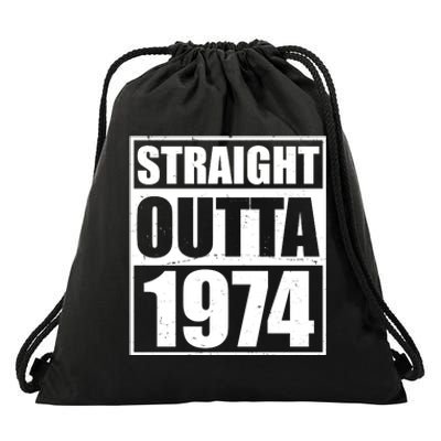 Straight Outta 1974 50th Birthday Drawstring Bag