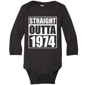 Straight Outta 1974 50th Birthday Baby Long Sleeve Bodysuit