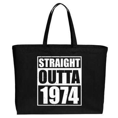 Straight Outta 1974 50th Birthday Cotton Canvas Jumbo Tote