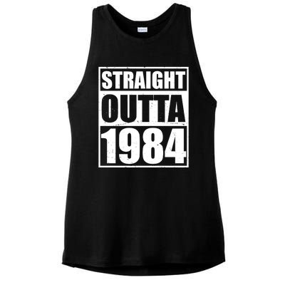 Straight Outta 1984 40th Birthday Ladies PosiCharge Tri-Blend Wicking Tank