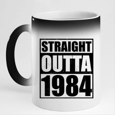 Straight Outta 1984 40th Birthday 11oz Black Color Changing Mug