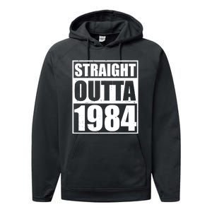 Straight Outta 1984 40th Birthday Performance Fleece Hoodie