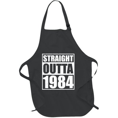 Straight Outta 1984 40th Birthday Full-Length Apron With Pockets