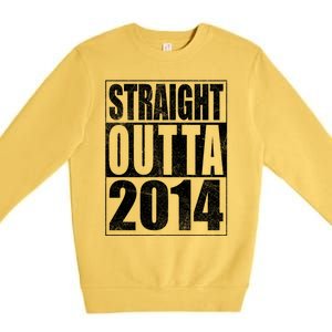 Straight Outta 2014 9 Years Old 9th Birthday Gift Premium Crewneck Sweatshirt