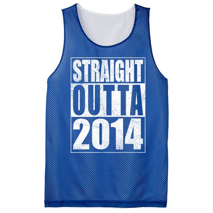 Straight Outta 2014 9 Years Old 9th Birthday Gift Mesh Reversible Basketball Jersey Tank