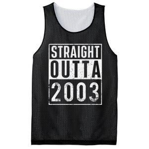 Straight Outta 2003 Year Of Birth Birthday Mesh Reversible Basketball Jersey Tank