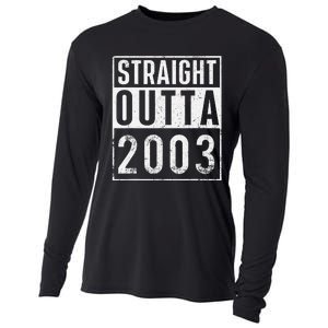 Straight Outta 2003 Year Of Birth Birthday Cooling Performance Long Sleeve Crew