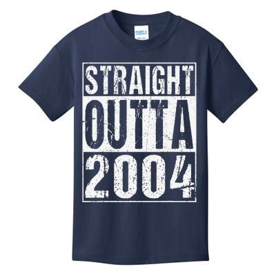 Straight Outta 2004 19th Bithday GIft 19 Years Old Birthday Kids T-Shirt