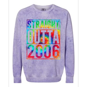 Straight Outta 2006 Dirty Thirty Funny 17th Birthday Gift Colorblast Crewneck Sweatshirt