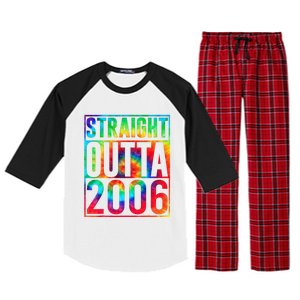 Straight Outta 2006 Dirty Thirty Funny 17th Birthday Gift Raglan Sleeve Pajama Set