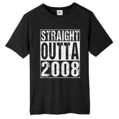 Straight Outta 2008 15th Bithday GIft 15 Years Old Birthday Tall Fusion ChromaSoft Performance T-Shirt