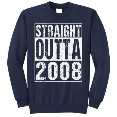 Straight Outta 2008 15th Bithday GIft 15 Years Old Birthday Sweatshirt